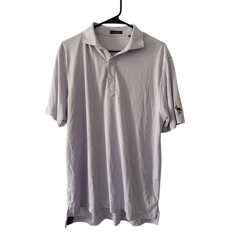 Turtleson Polo Lavender Men's Short Sleeve Collared Golf Shirt Size M Fox Logo